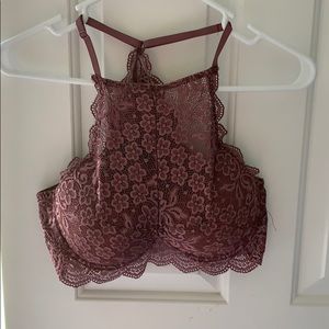 Purple lace bralette